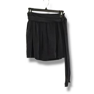 Bcbgeneration Pleated Mini Skirt Side Tie Y2K Size 4 Black Lightweight